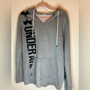 Under Armour Hoodie Sweatshirt With Logo On Front And Logo On Sleeve